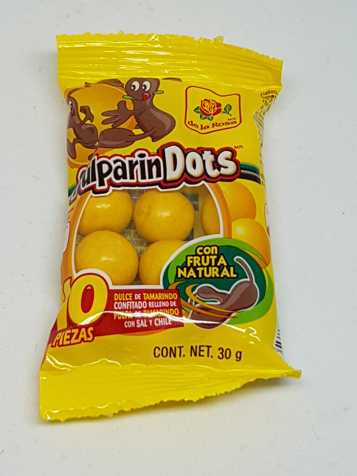 Pulparindo Dots 10 piezas 30 gr DE LA ROSA