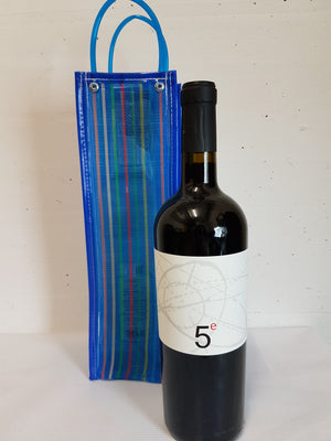 Bolsa de Mercado azul para vino