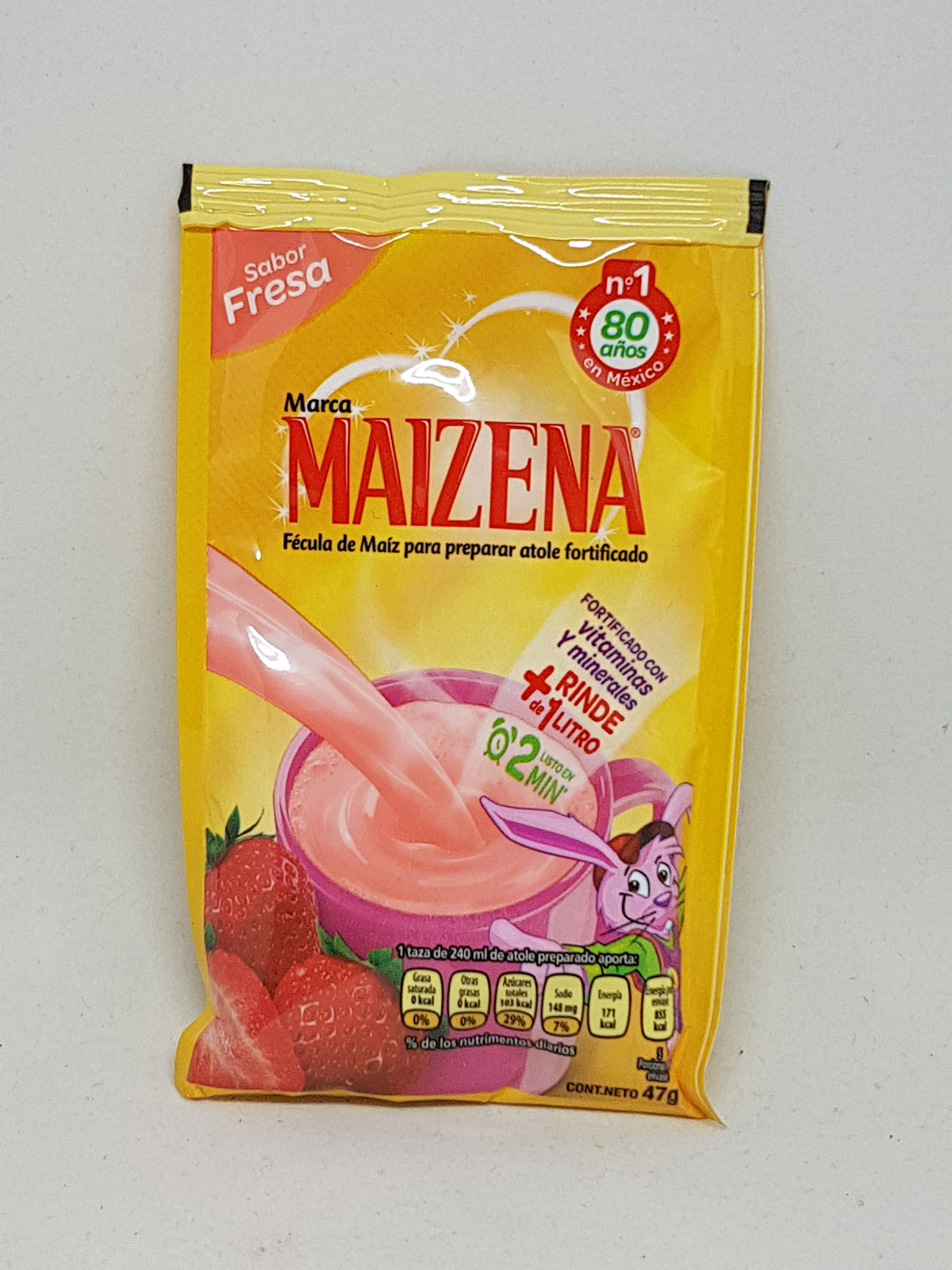 Atole de Fresa 47 gr MAIZENA