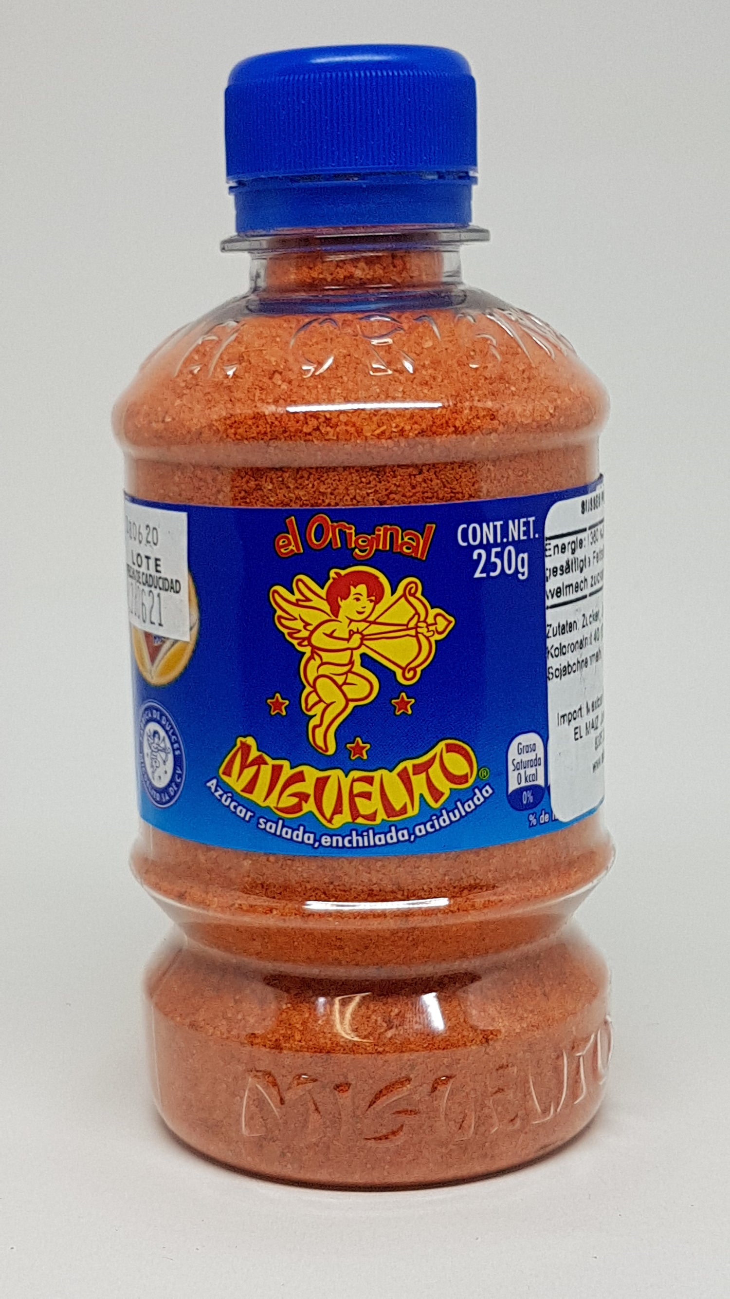 Botella de Miguelito en polvo Chamoy 250 gr El Maíz Mexican