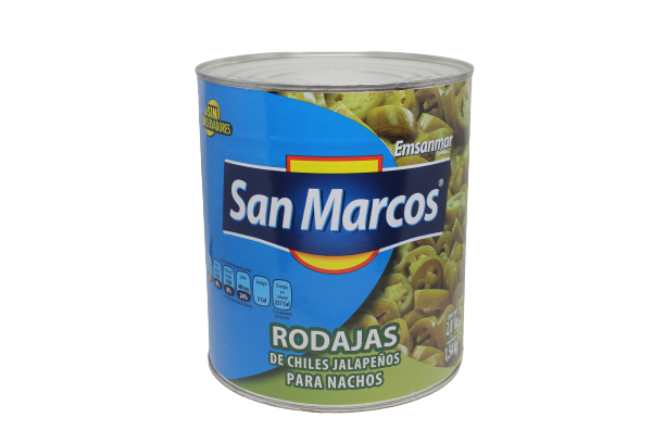 Jalapeños Nachos lata de 2.8 kg SAN MARCOS