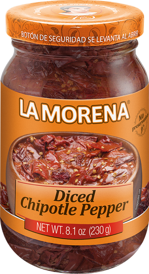 Chipotle en cubos Frasco 230 g LA MORENA