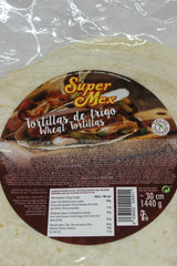 Tortillas de Harina de Trigo 30 cm 18 Piezas SUPER MEX
