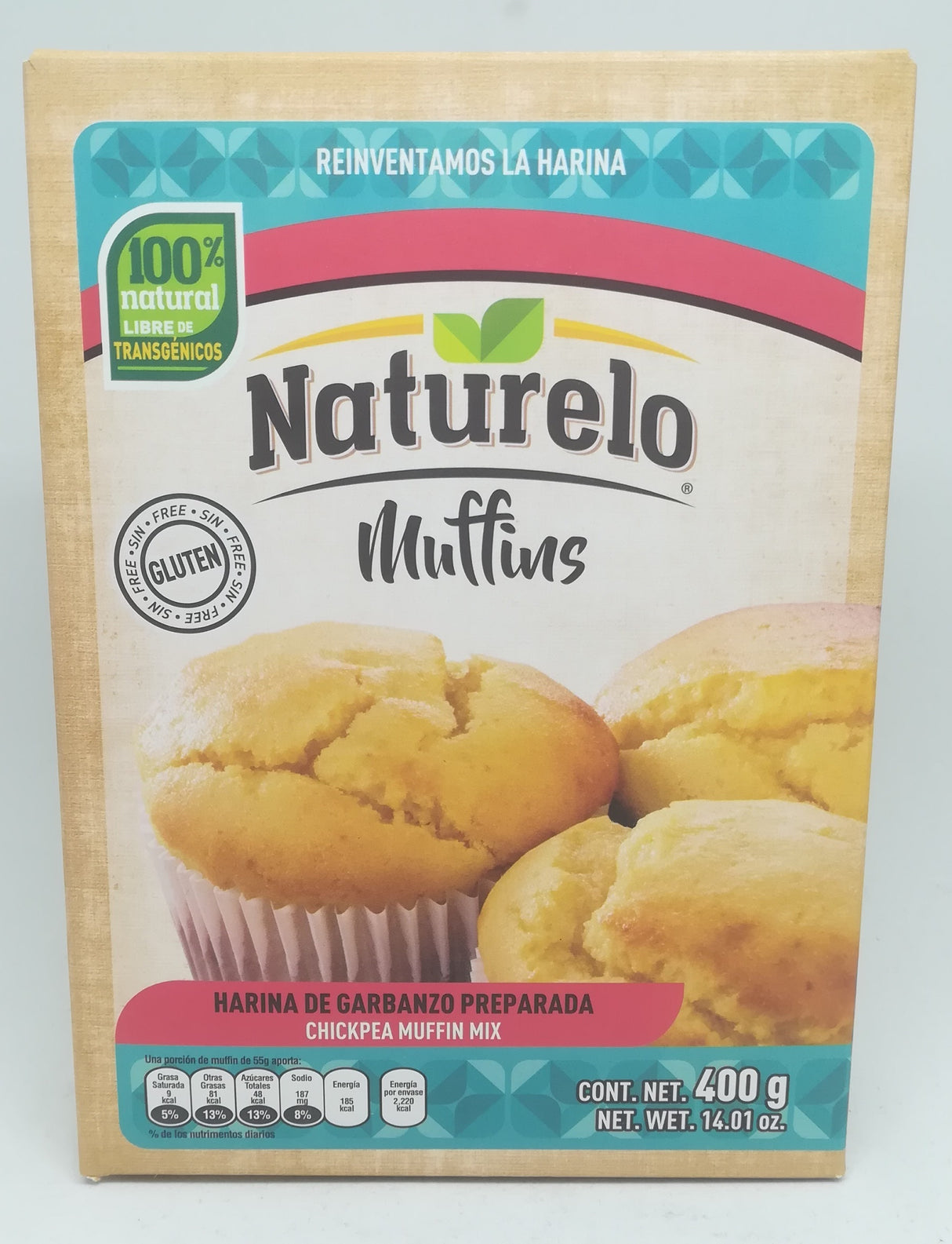 %Oferta% 20 OFF % Naturelo Muffin Garbanzo Mix 400g